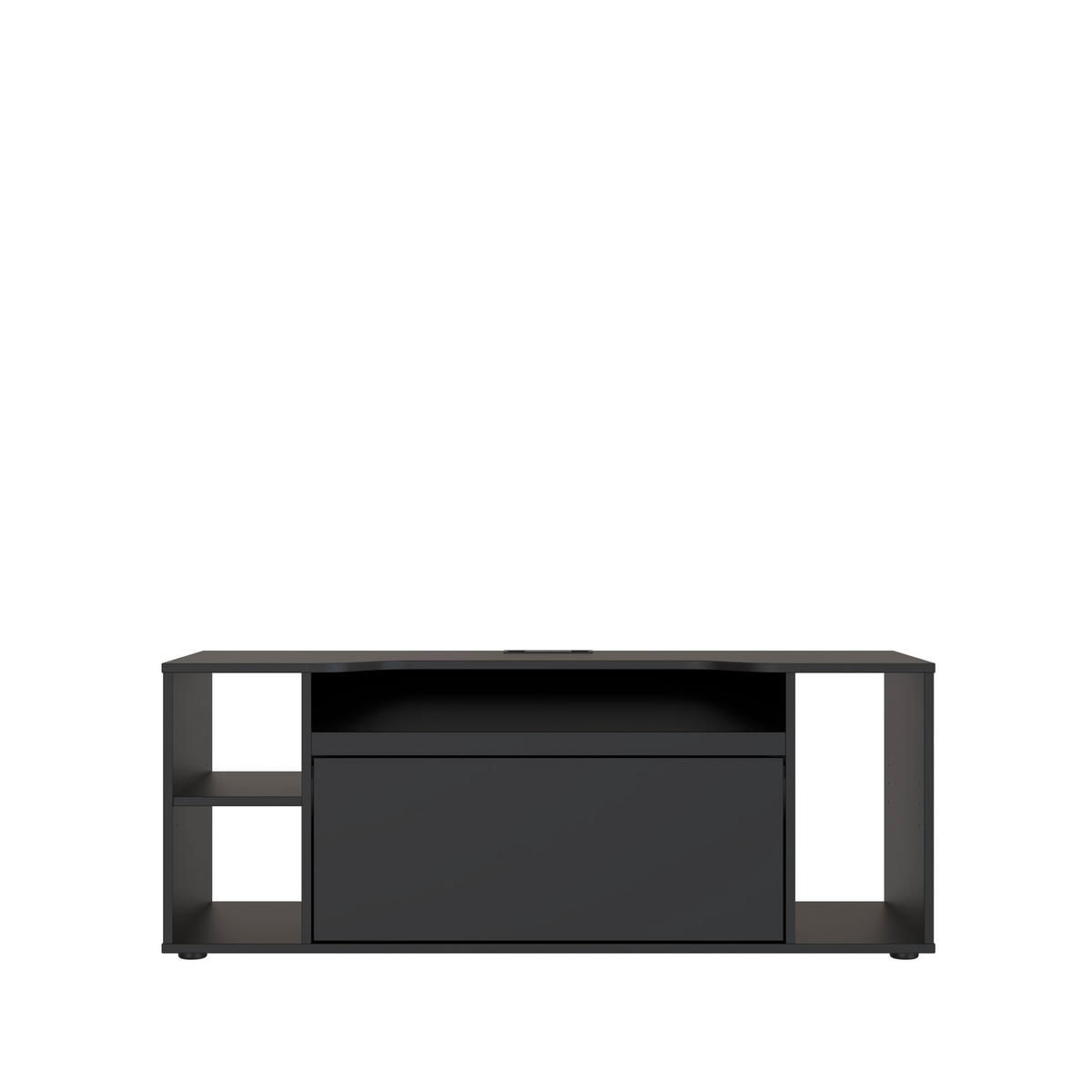COMODĂ TV 120/45/42 cm  - negru, Modern, plastic/material pe bază de lemn (120/45/42cm) - Hom`in