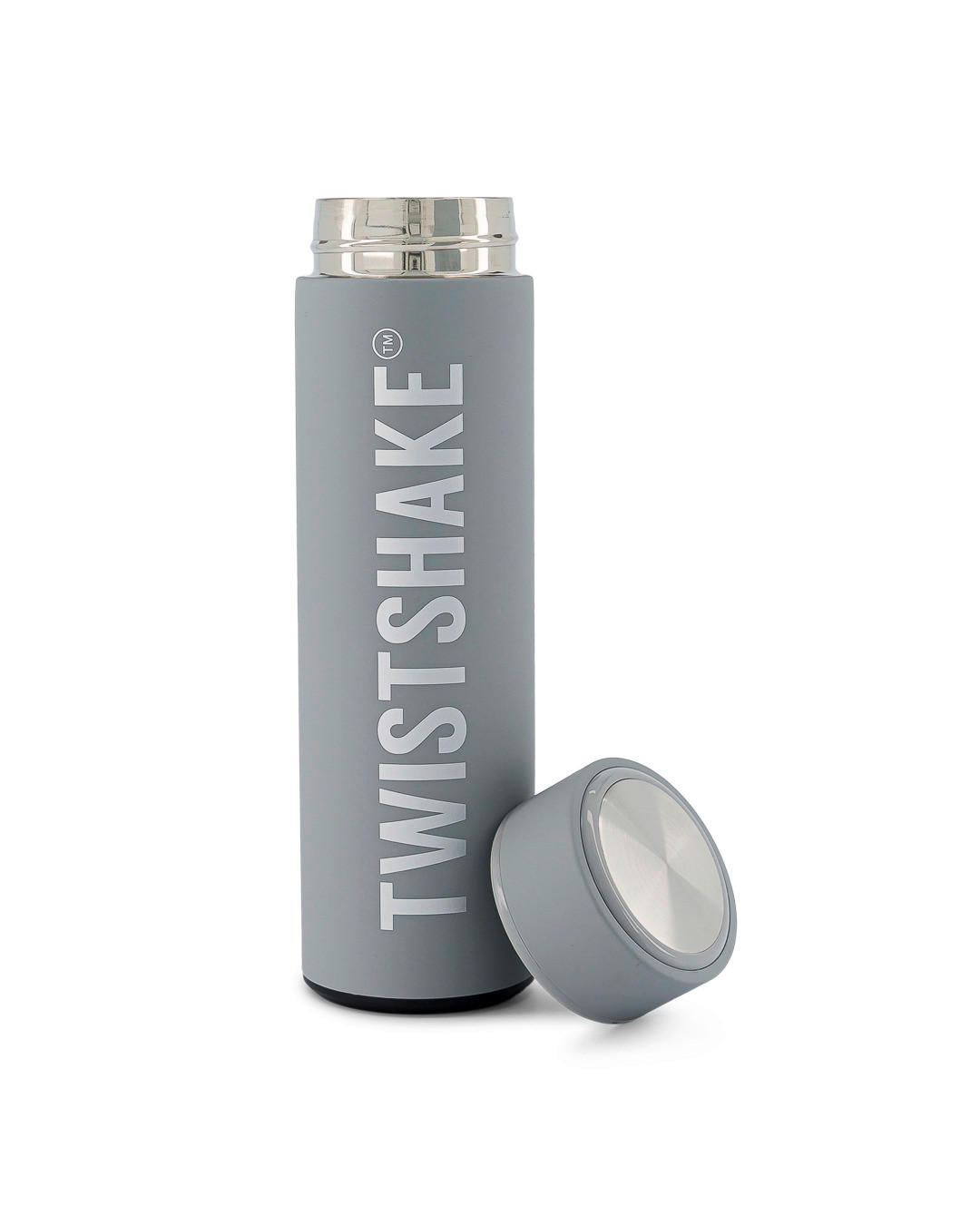 ISOLIERFLASCHE 0,42 l  - Grau, Basics, Kunststoff/Metall (7/24/7cm)