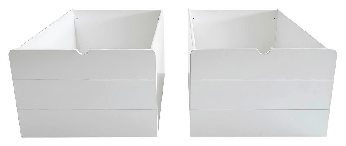 SCHUBLADENSET 58/37,5/90 cm 2-teilig Little Lodge Weiß  - Weiß, Basics, Holzwerkstoff (58/37,5/90cm) - Xora