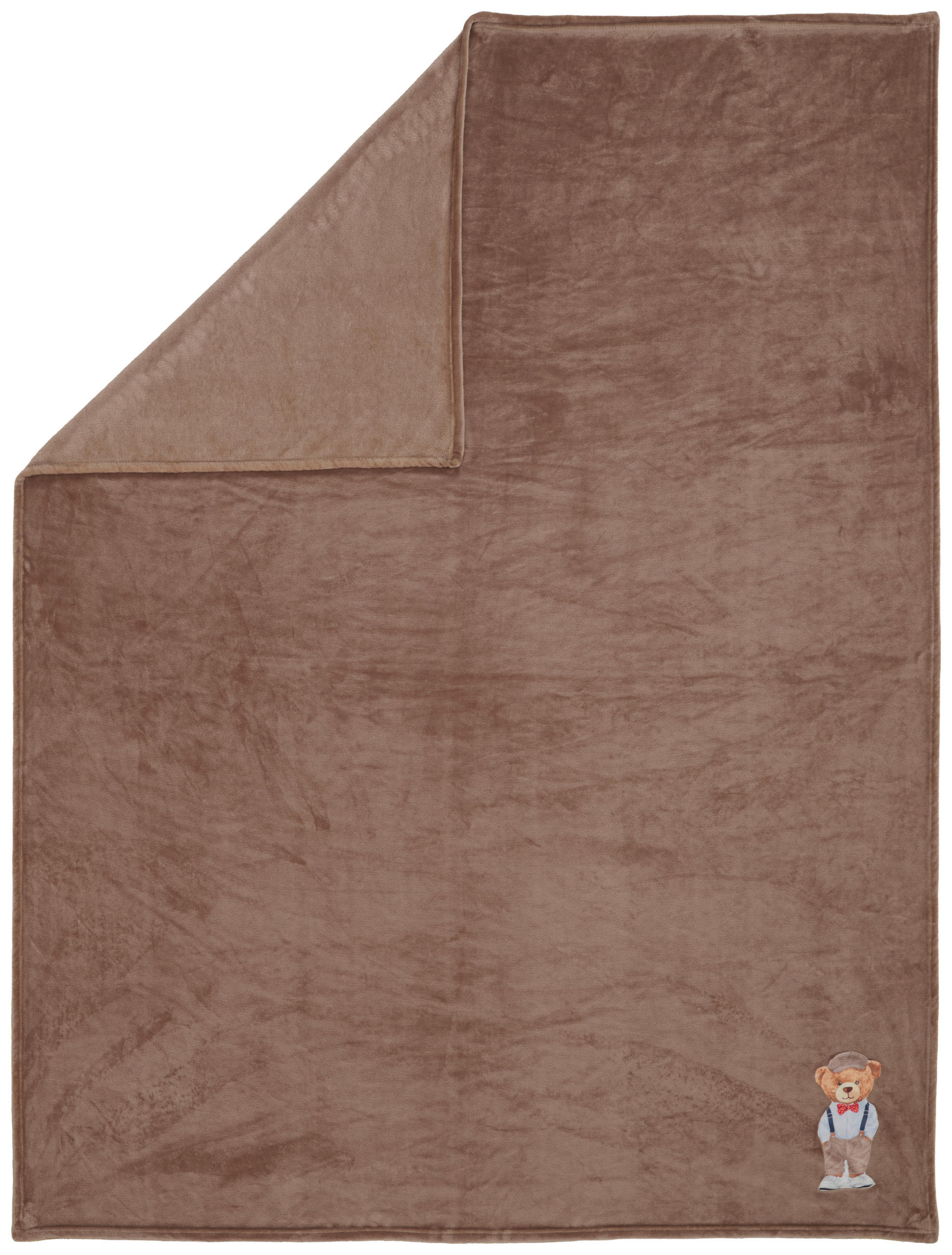 FLEECOVÁ DEKA, polyester, 150/200 cm - šedohnědá, textil (150/200cm) - Novel