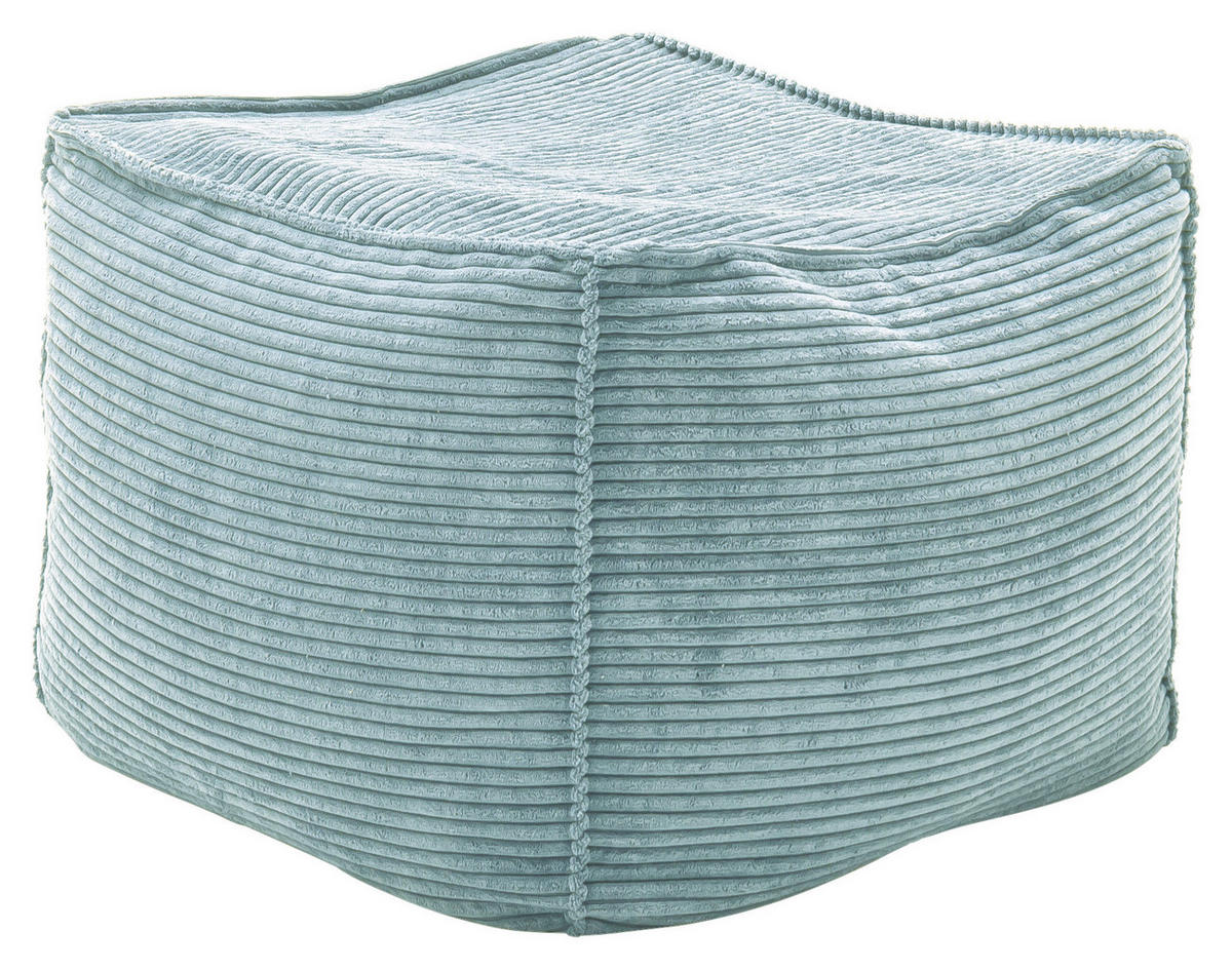 HOCKER Textil Hellblau  - Hellblau, Design, Textil (66/40/66cm) - Lomoco