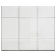 SCHWEBETÜRENSCHRANK  in Schwarz, Weiß  - Chromfarben/Schwarz, KONVENTIONELL, Glas/Holzwerkstoff (271/223/68cm) - Novel