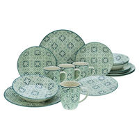 KOMBISERVICE Yara Petrol 16-teilig  - Weiß/Hellgrün, Basics, Keramik - Creatable