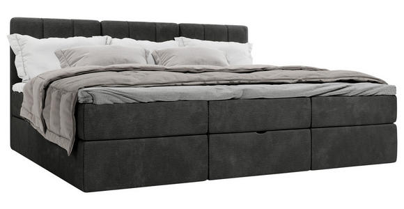 FAMILIENBETT - Anthrazit/Schwarz, Design, Holzwerkstoff/Kunststoff (240/200cm) - Esposa