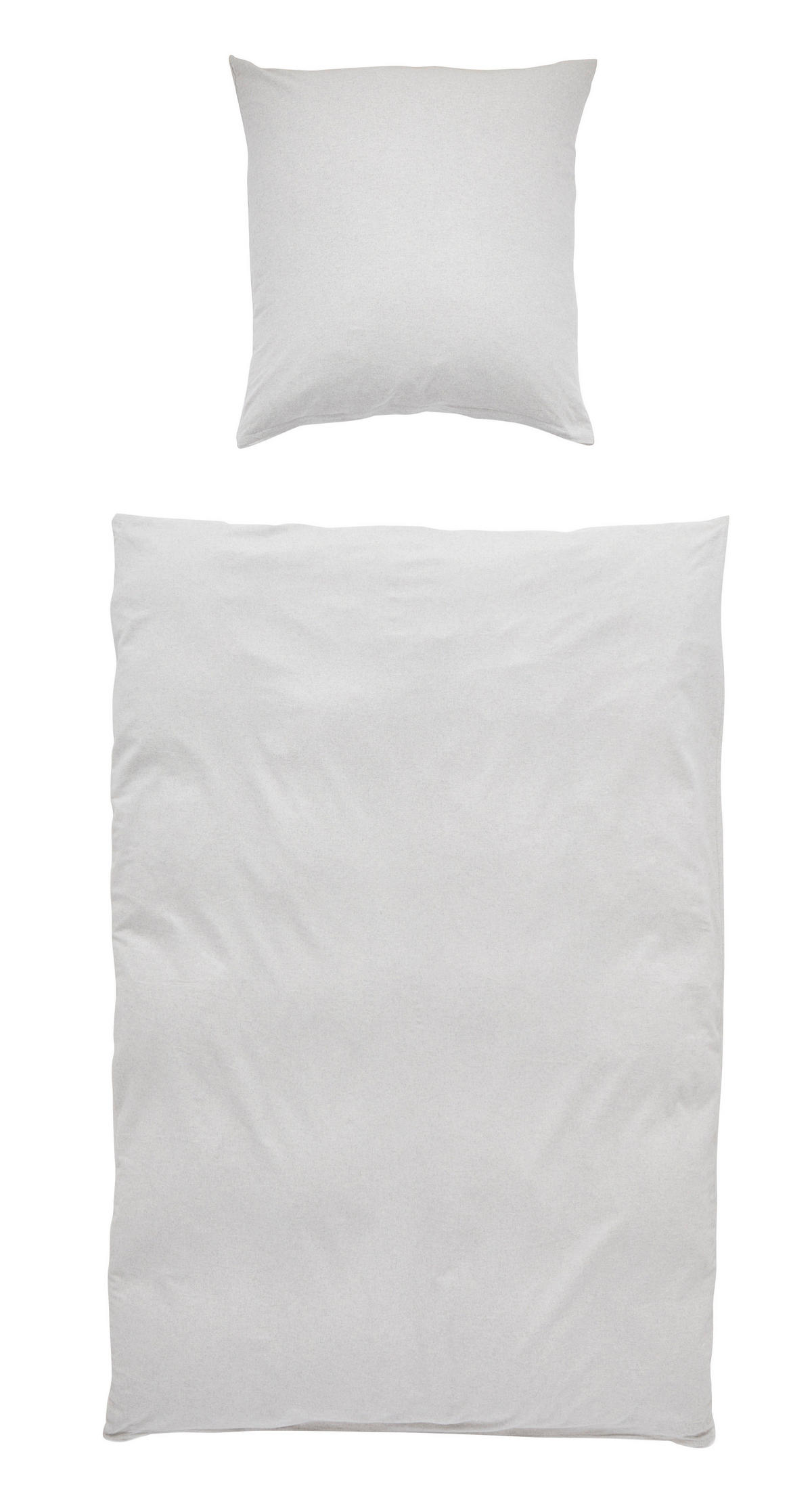 BETTWÄSCHE Flanell 135/200 cm  - Hellgrau, Basics, Textil (135/200cm) - Novel