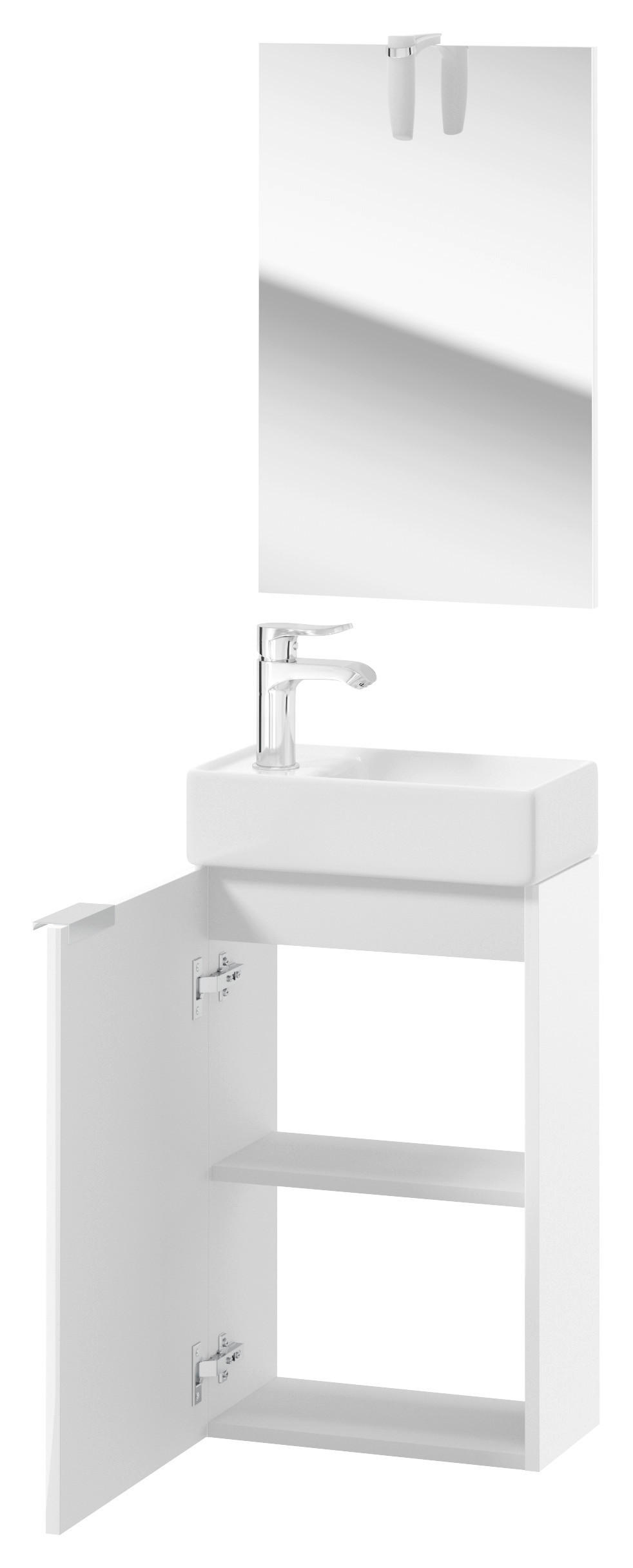 MOBILIER BAIE - alb, Basics, ceramică/material pe bază de lemn (41/60/20cm) - Carryhome