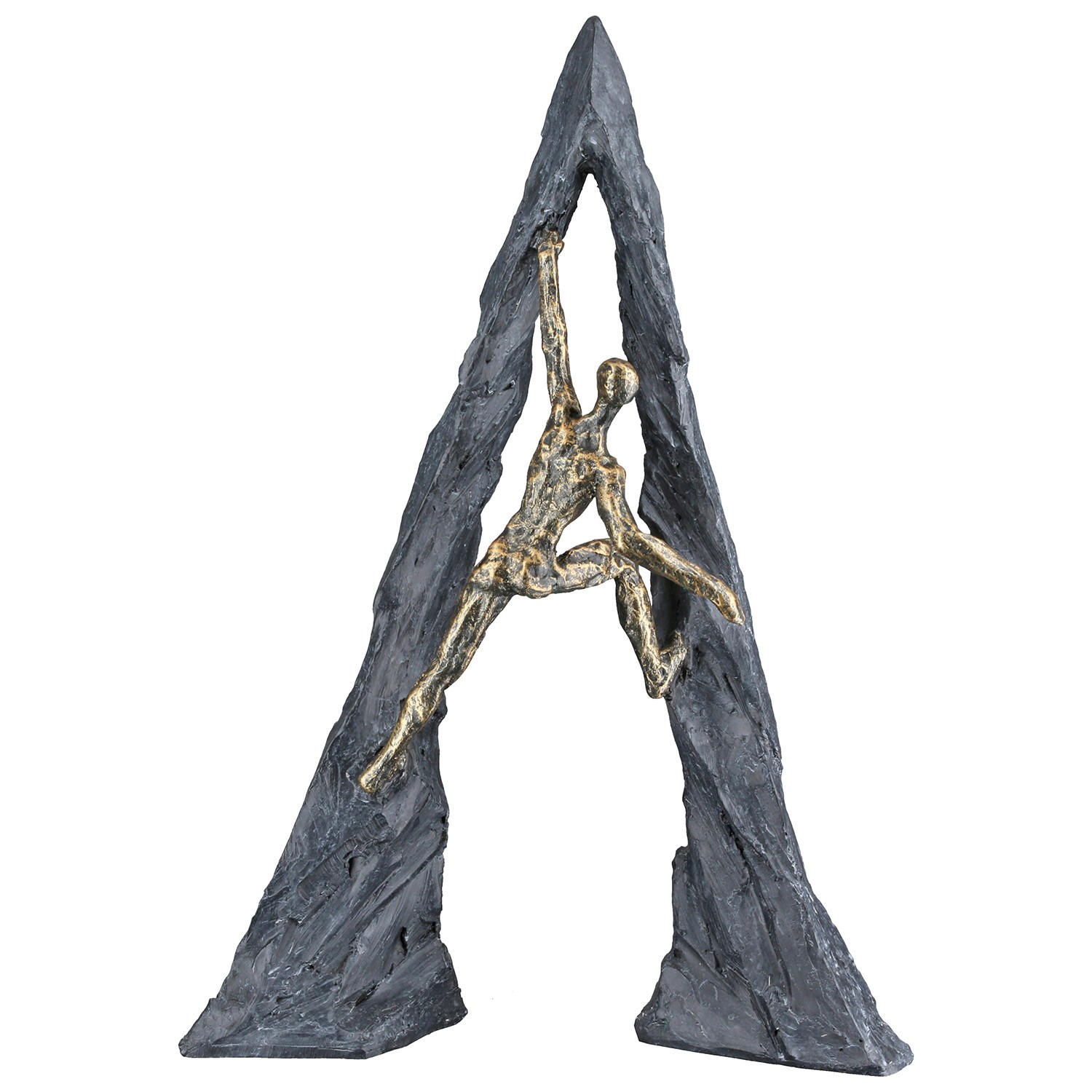 SKULPTUR - Bronzefarben/Grau, Basics, Kunststoff (26/36,5/10cm)