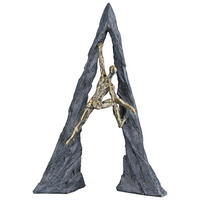 SKULPTUR - Bronzefarben/Grau, Basics, Kunststoff (26/36,5/10cm)