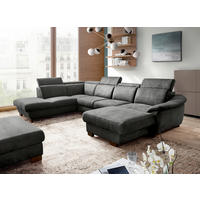 WOHNLANDSCHAFT TREND in Mikrofaser Anthrazit  - Wengefarben/Anthrazit, Design, Holz/Textil (273/347/238cm) - Livetastic