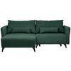 ECKSOFA Grün Cord  - Schwarz/Grau, Design, Textil/Metall (175/254cm) - Stylife