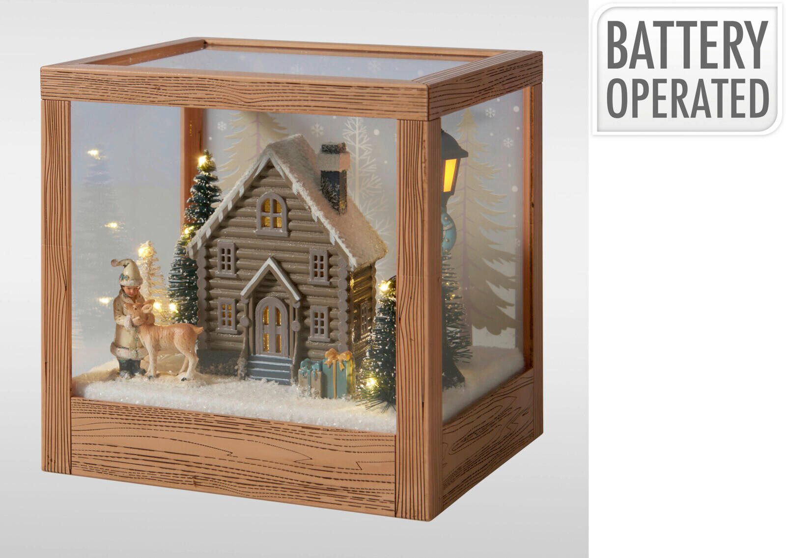LED KARÁCSONYI FIGURA - többszínű, Basics, műanyag (16cm)