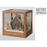 LED KARÁCSONYI FIGURA - többszínű, Basics, műanyag (16cm)