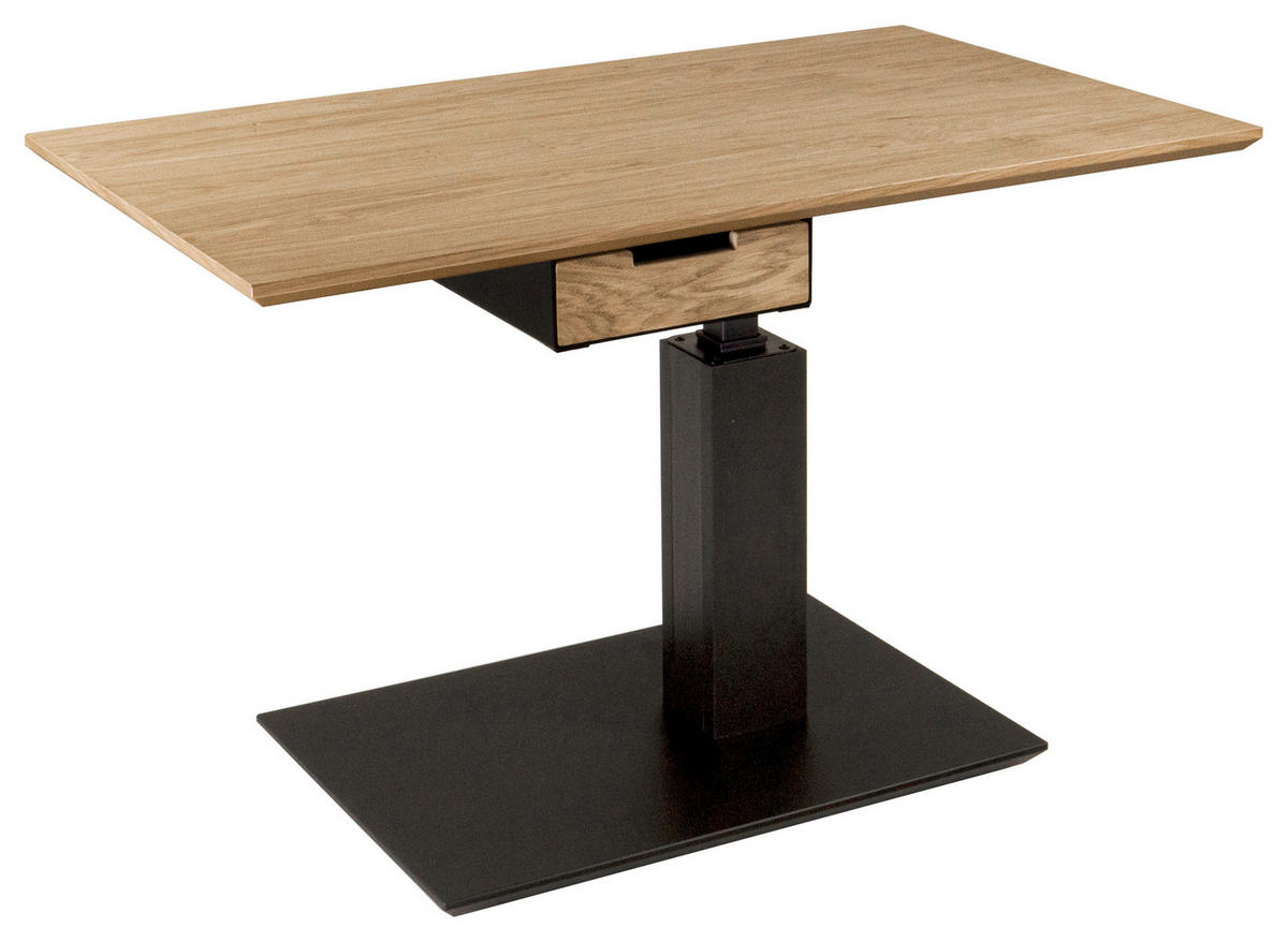 COUCHTISCH in Holz, Metall, Holzwerkstoff 100/60/49-67 cm  - Wildeiche/Anthrazit, Design, Holz/Holzwerkstoff (100/60/49-67cm) - Novel