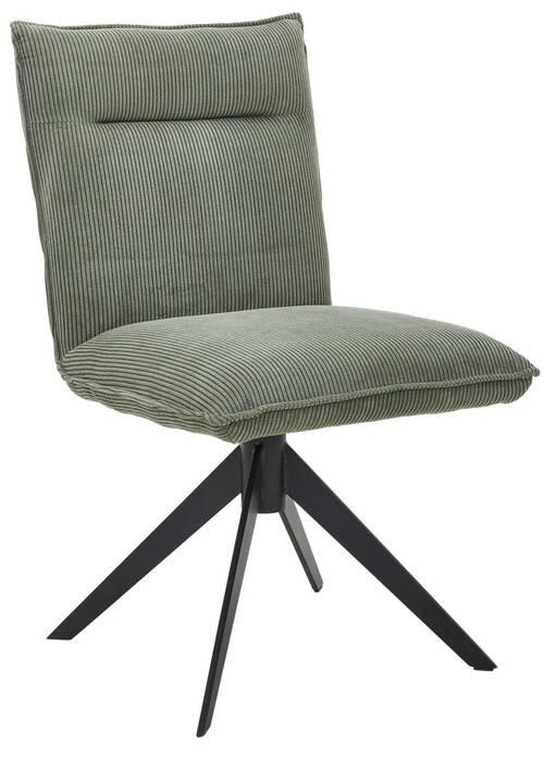 STUHL - Waldgrün/Schwarz, Design, Textil/Metall (47/87/62cm) - Johann Jakob