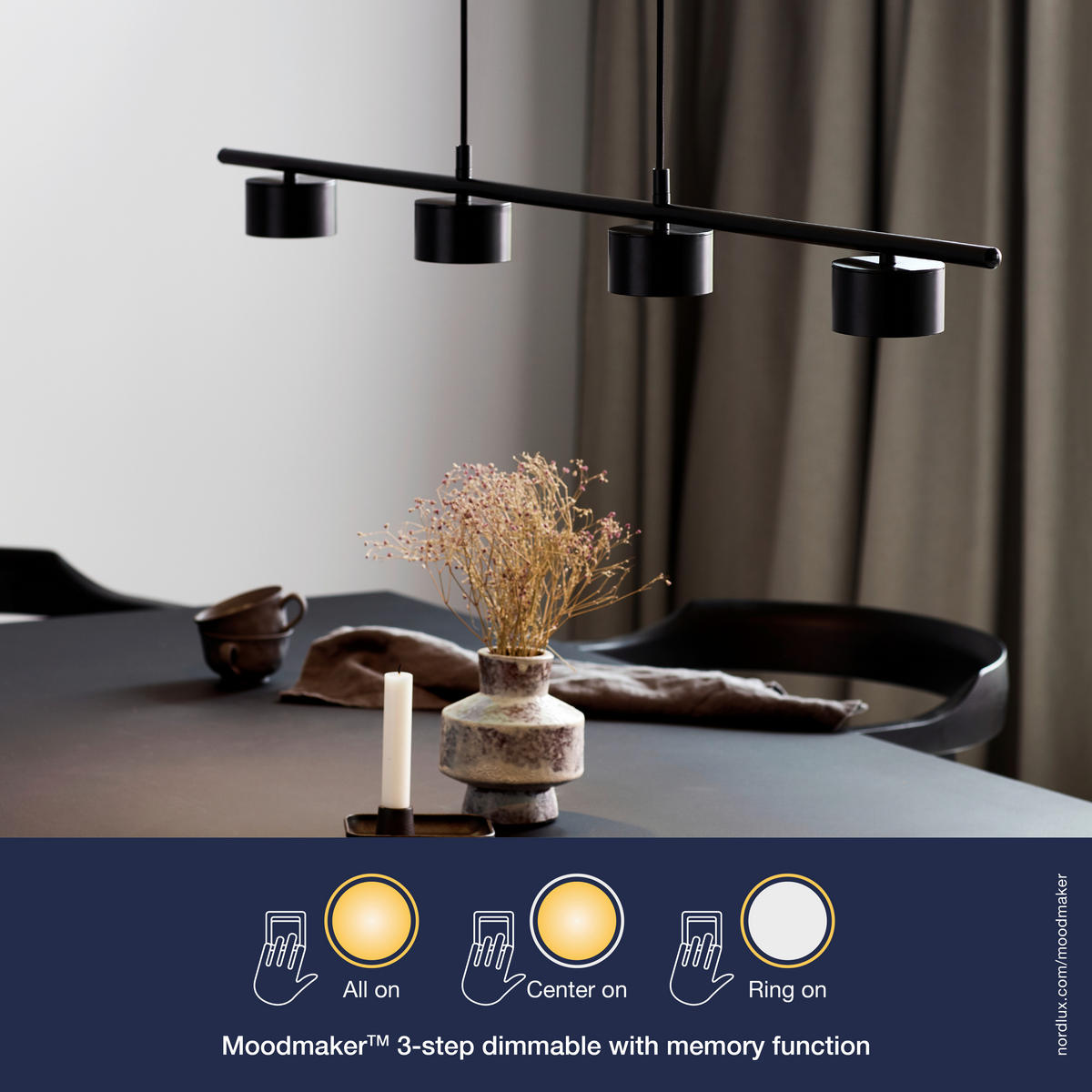 LED-HÄNGELEUCHTE Clyde 115/8,5 cm   - Schwarz, Design, Metall (115/8,5cm) - Nordlux