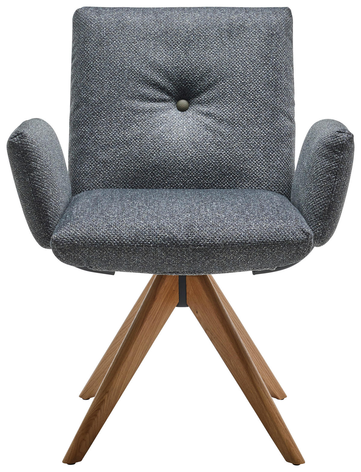 ARMLEHNSTUHL  in beflockt  - Waldgrün/Eichefarben, Design, Holz/Textil (70/89/68cm) - Dieter Knoll