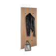 WANDGARDEROBE  in Schwarz, Eiche Artisan  - Schwarz/Eiche Artisan, MODERN, Holzwerkstoff/Textil (50/125/7cm) - Xora