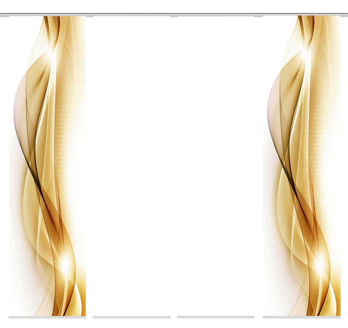 FLÄCHENVORHANG NEBLANA, 4-TLG.  4 Stück  blickdicht   60/245 cm  - Goldfarben, Basics, Textil (60/245cm)