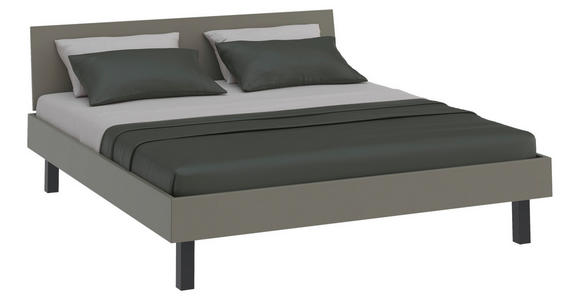 BETT 180/200 cm  in Grau, Grün  - Schwarz/Grau, Design, Holzwerkstoff/Metall (180/200cm) - Xora