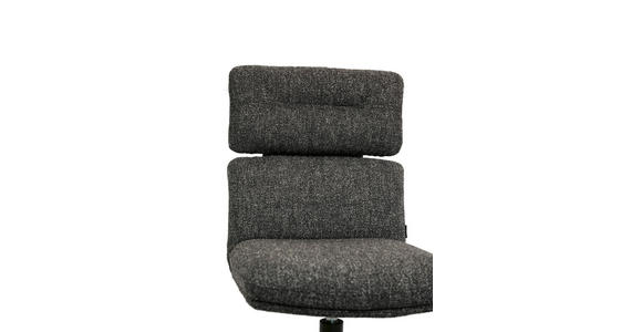 STUHL  in Eisen Webstoff Metall, Textil  - Dunkelgrau/Schwarz, Design, Textil/Metall (50/92/64,5cm) - Dieter Knoll