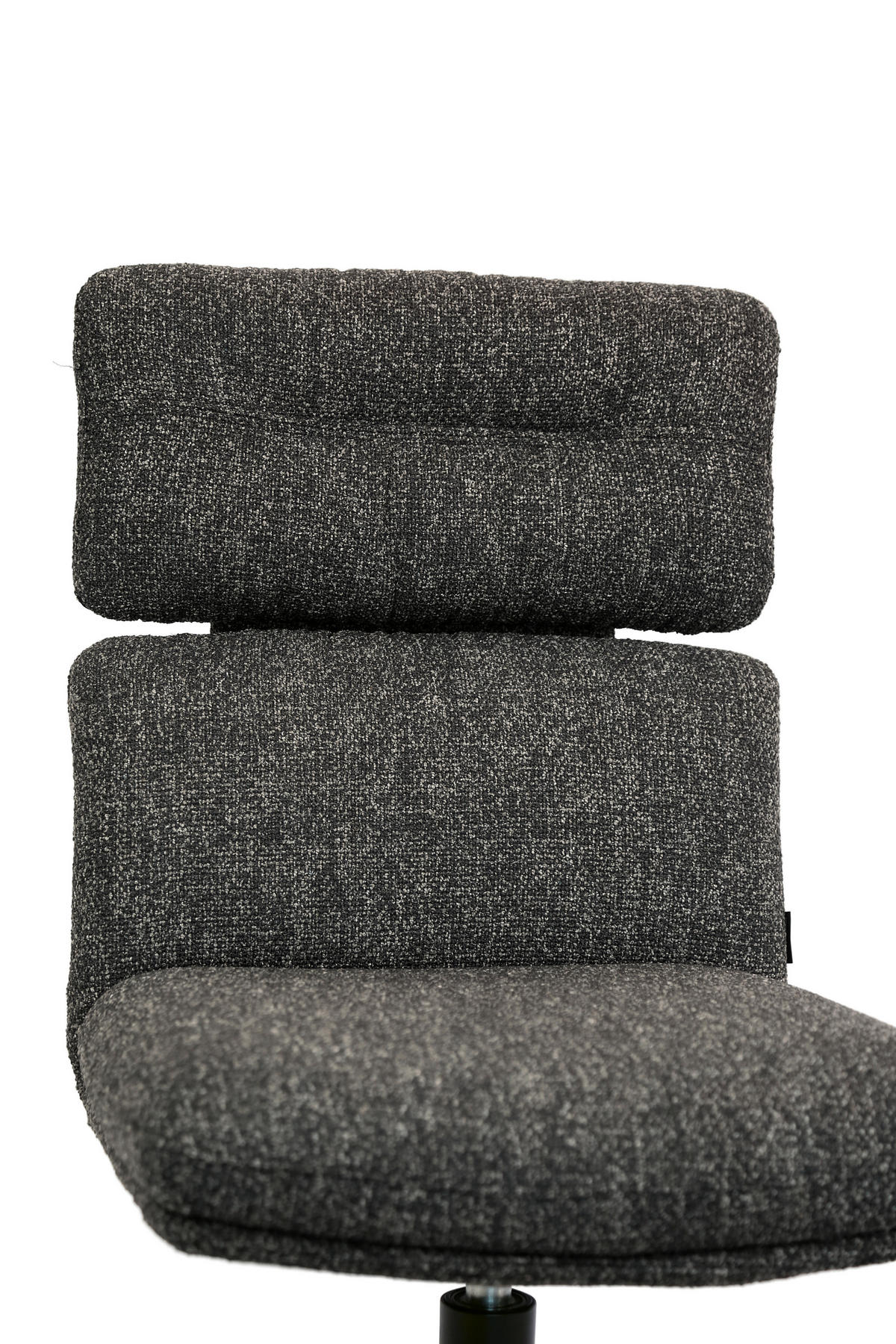 STUHL Eisen Webstoff  - Dunkelgrau/Schwarz, Design, Textil/Metall (50/92/64,5cm) - Dieter Knoll