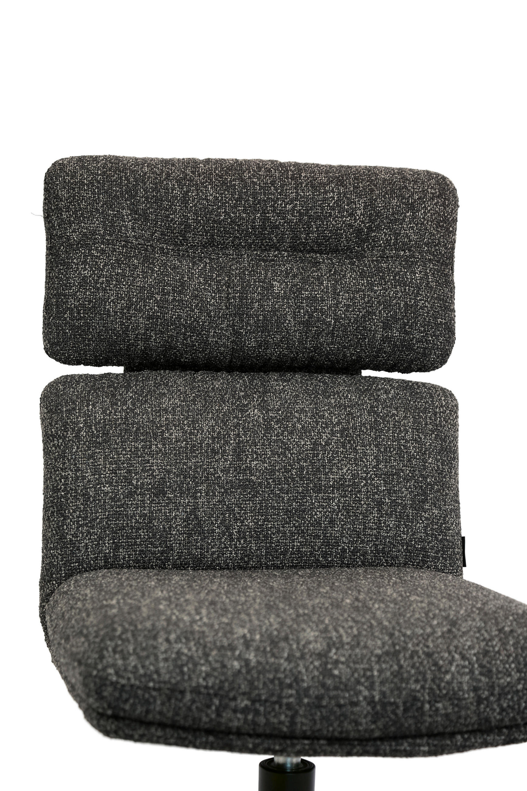 Thumbnail - Dieter Knoll Stuhl, Schwarz, Dunkelgrau, Metall, Textil, Rundrohr, Drehkreuz, 50x92x64.5 cm, Wippfunktion, Sitzfläche 36...