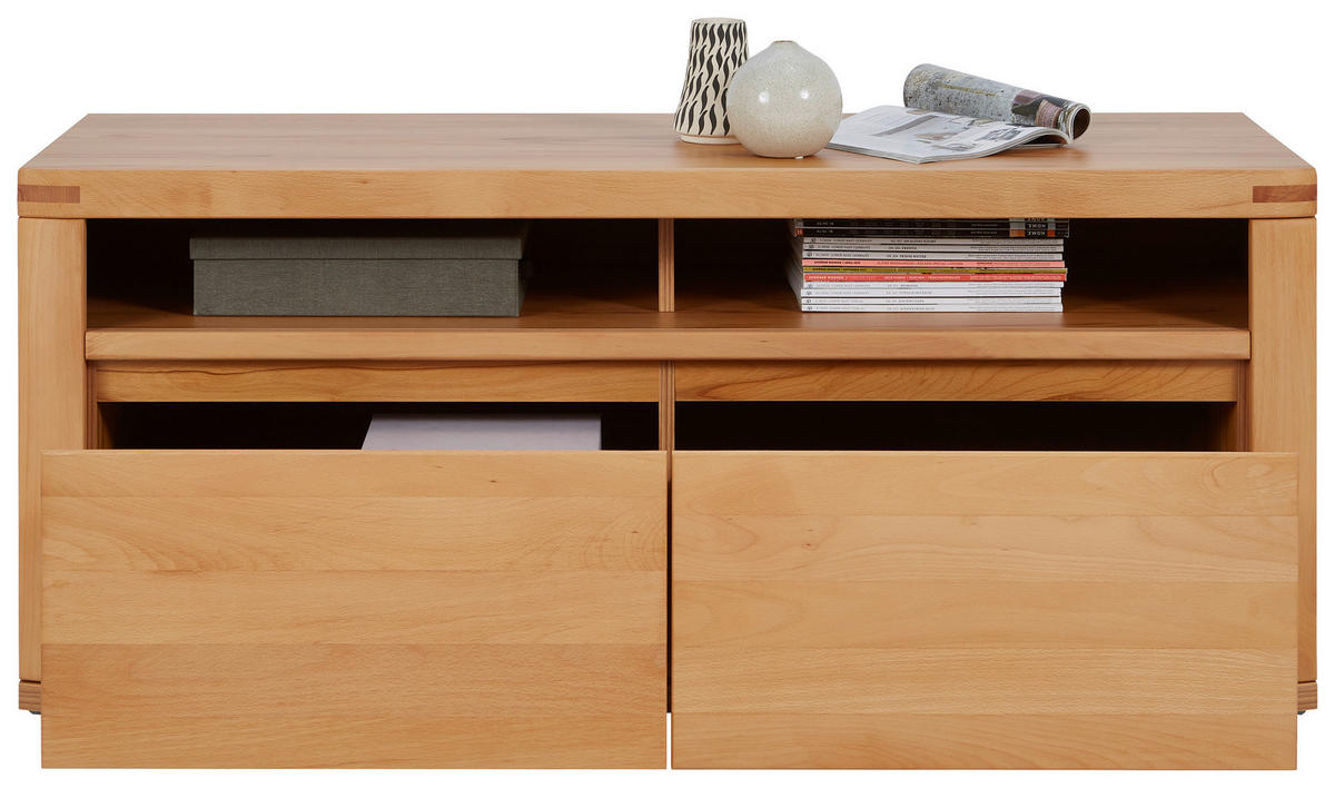LOWBOARD  in 134/57/50 cm  - Kernbuche/Grau, KONVENTIONELL, Holz/Holzwerkstoff (134/57/50cm) - Voleo