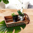 DEKOTABLETT - Silberfarben/Braun, LIFESTYLE, Glas/Holz (40/11/27cm)