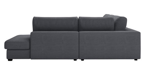 ECKSOFA Graphitfarben Cord  - Schwarz/Graphitfarben, KONVENTIONELL, Kunststoff/Textil (314/250cm) - Carryhome