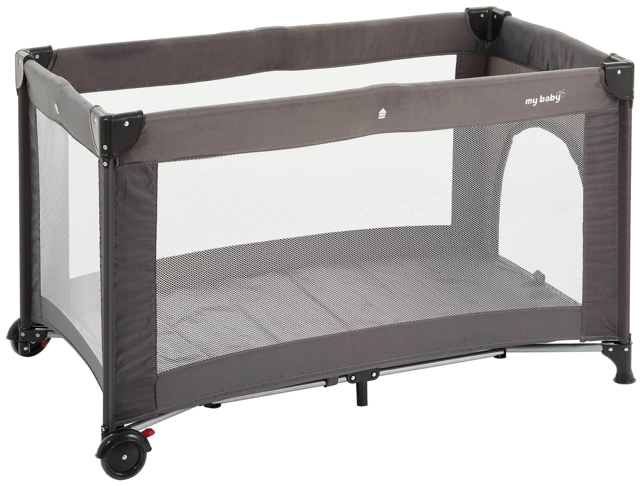 REISEBETT Dunkelgrau  - Dunkelgrau, Basics, Kunststoff/Textil (120/60/74cm) - My Baby Lou