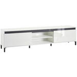 LOWBOARD  in 200/50/40 cm  - Weiß Hochglanz/Anthrazit, Design, Holzwerkstoff/Kunststoff (200/50/40cm) - Xora