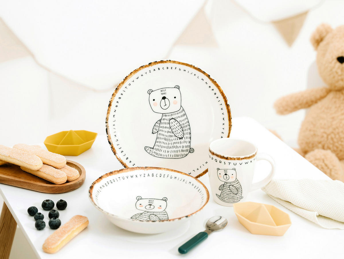 KINDERGESCHIRRSET 3-teilig  - Multicolor, Basics, Keramik - Creatable