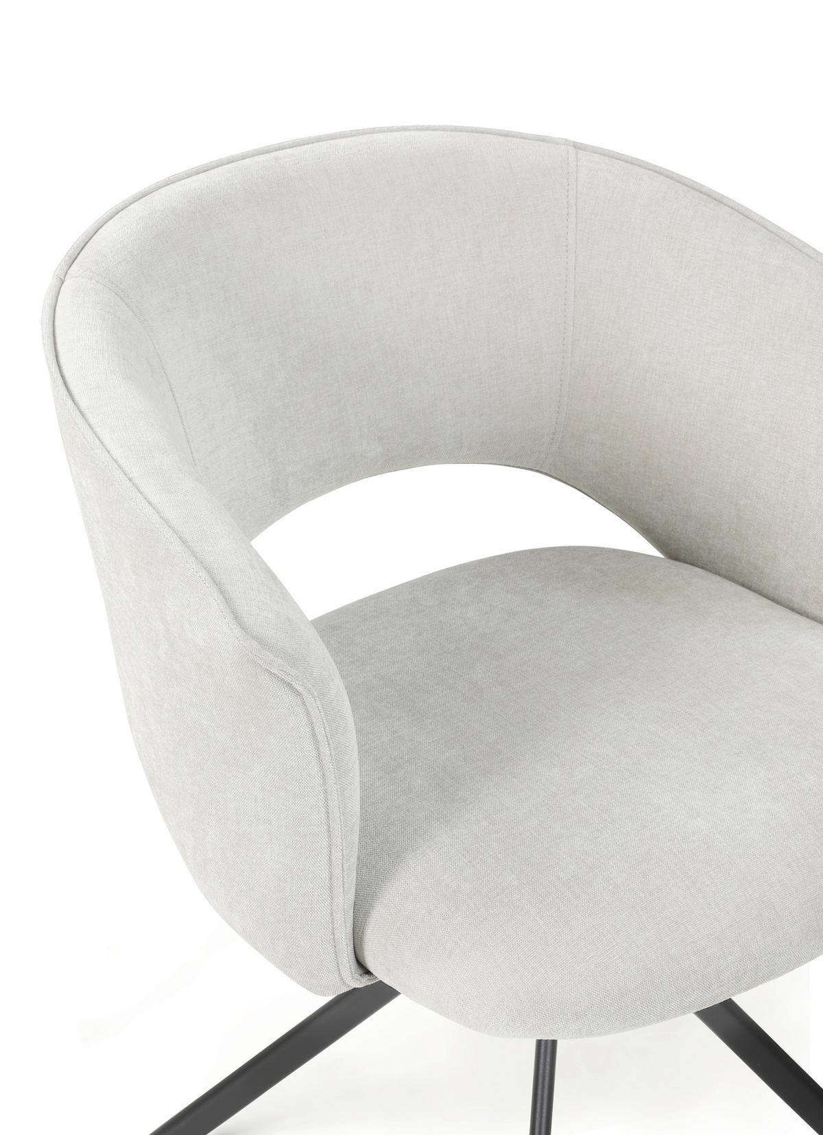 ARMLEHNSTUHL  in Stahl Chenille  - Beige/Schwarz, Basics, Textil/Metall (61,5/78,5/59cm) - Tom Tailor