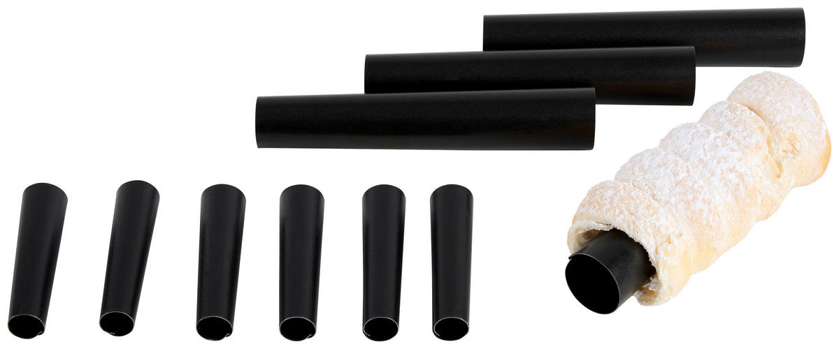 SCHAUMROLLENFORM 23/8/2 cm 6-teilig  - Schwarz, Basics, Metall (23/8/2cm) - Zenker