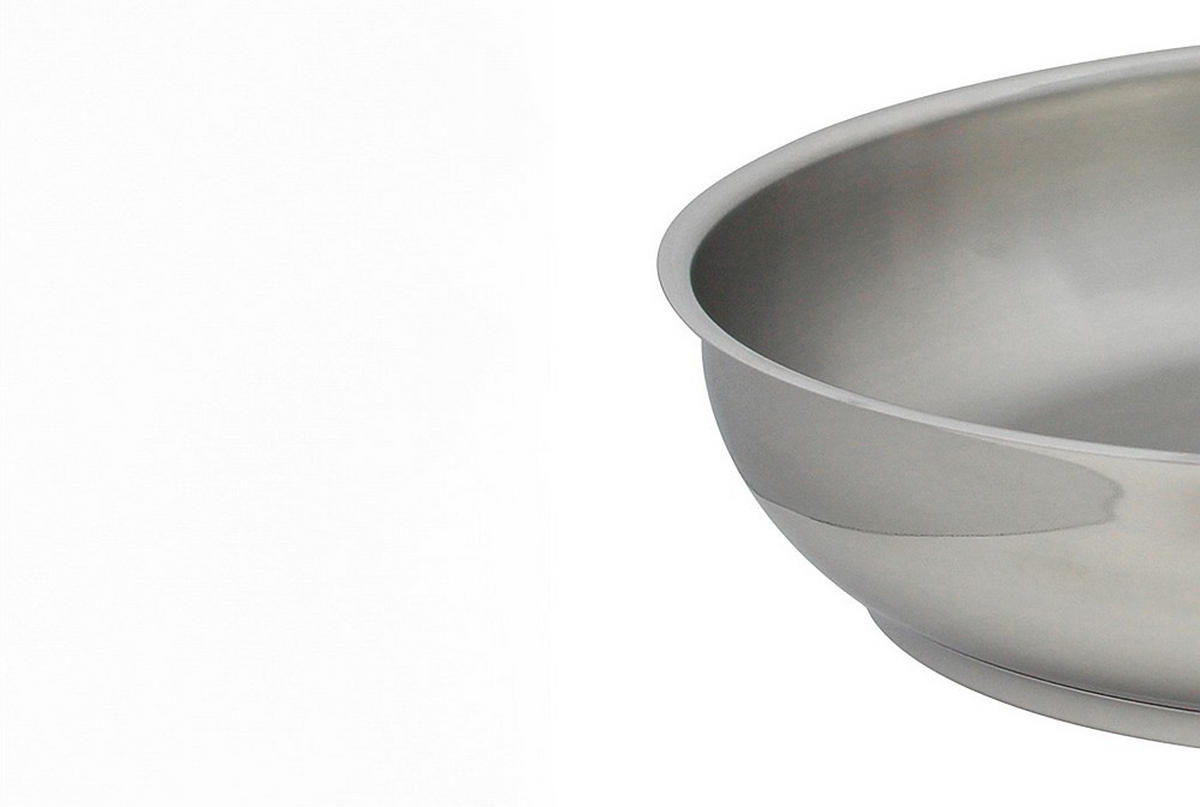 PÁNEV NA SMAŽENÍ,  28 cm  - barvy stříbra, Basics, kov (28cm) - ELO