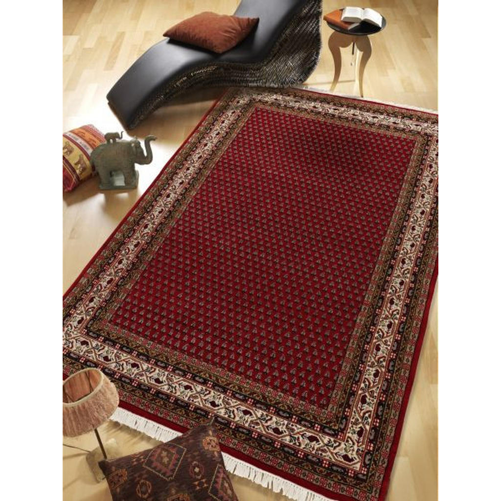 Thumbnail - Cazaris Orientteppich Sultan Herati, Creme, Rot, Textil, Bordüre, rechteckig, 140x200 cm, Care & Fair, für Fußbodenheizu...