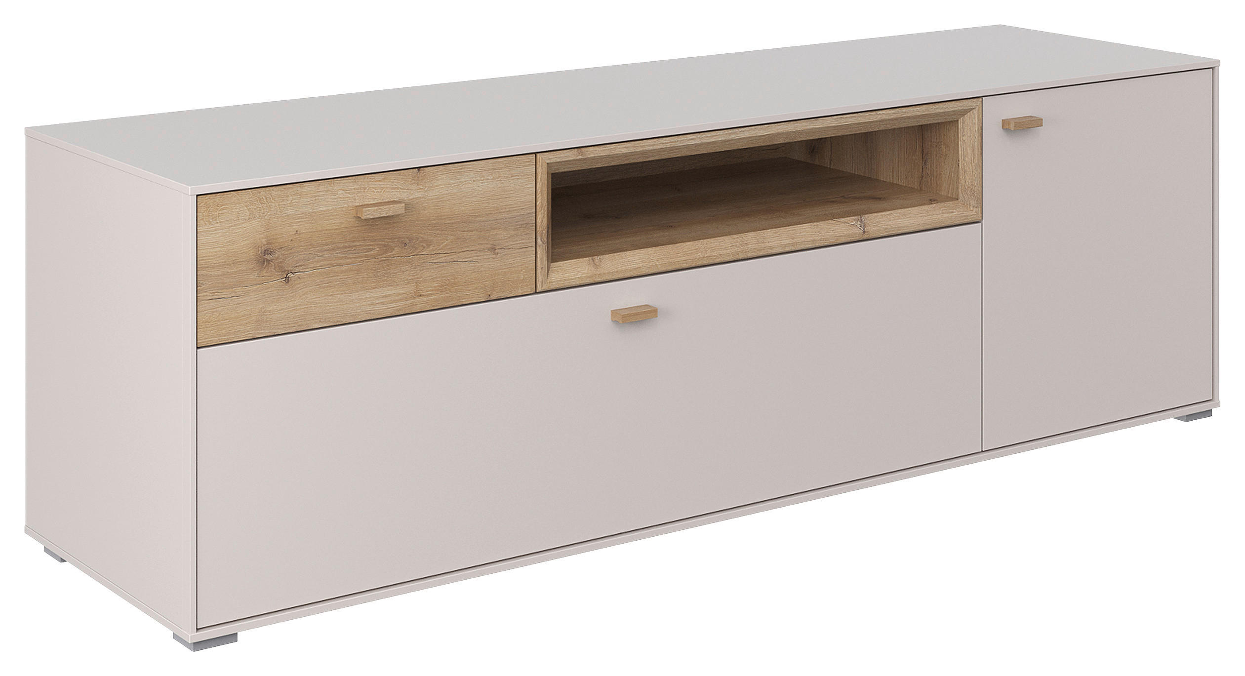 LOWBOARD  in 165/53/49,1 cm  - Sandfarben/Eichefarben, MODERN, Holz/Holzwerkstoff (165/53/49,1cm) - Hom`in