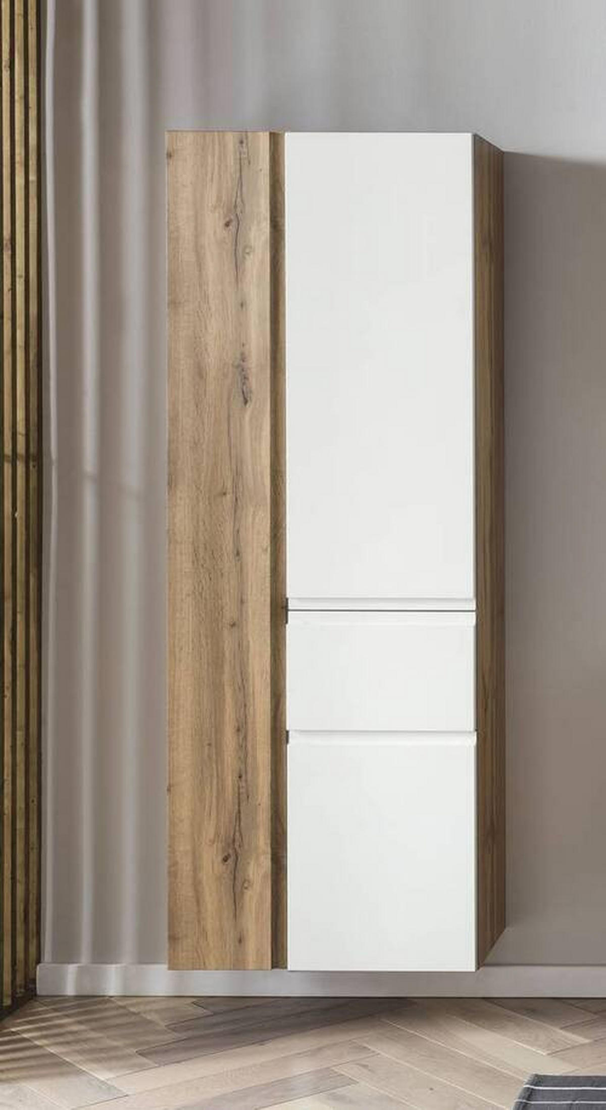 HOCHSCHRANK 65/180/35 cm  - Weiss/Eiche Wotan, Modern, Holzwerkstoff (65/180/35cm) - Held
