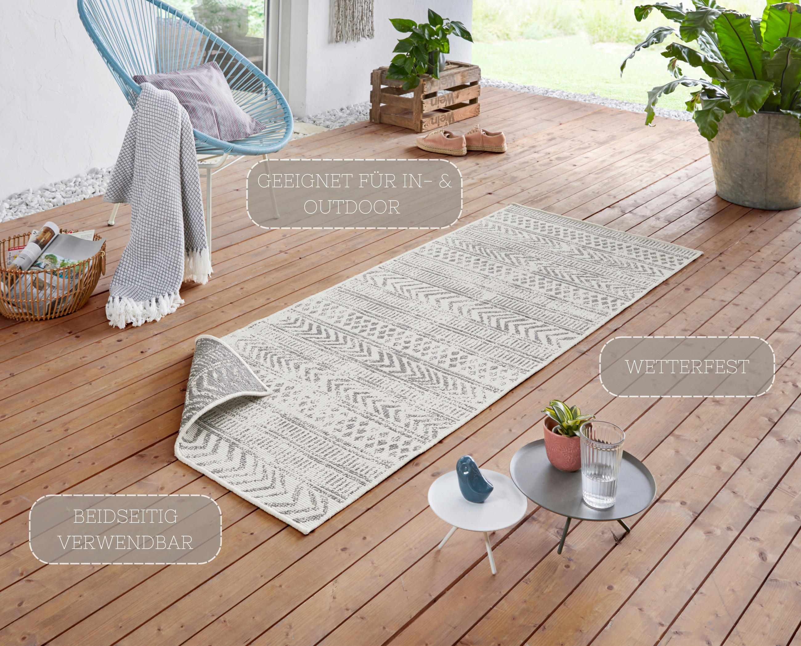 LÄUFER 80/250 cm Twin Supreme  - Creme/Grau, Design, Kunststoff (80/250cm)