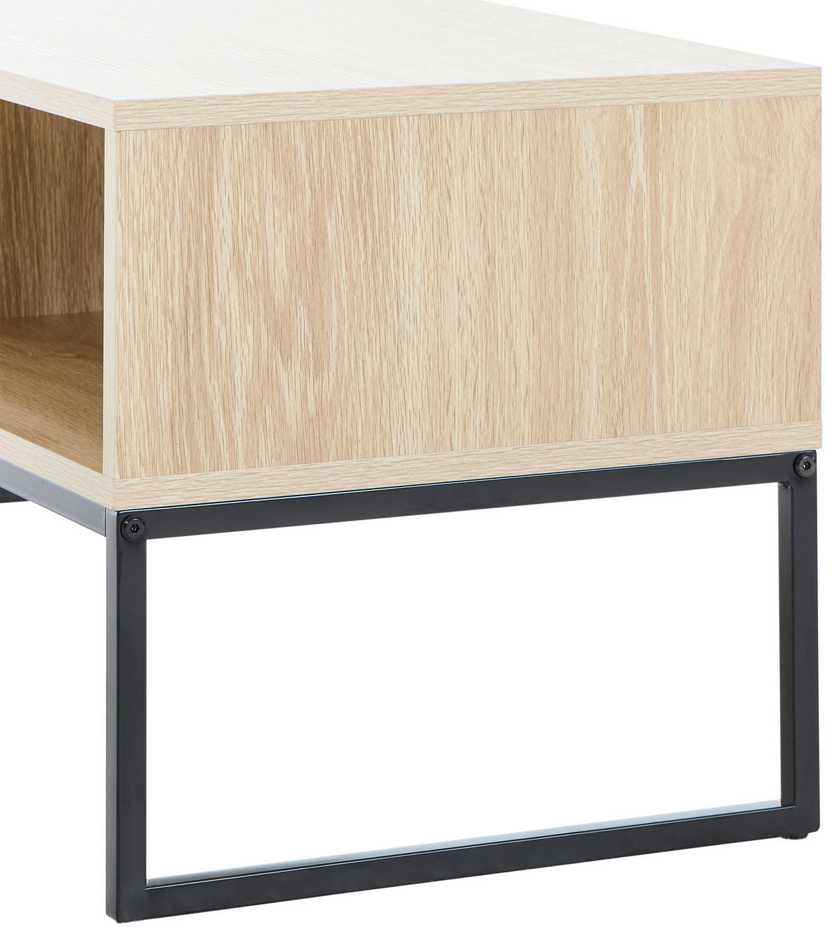 COUCHTISCH in Holzwerkstoff, Metall  - Schwarz/Naturfarben, Natur, Holzwerkstoff/Metall (100/40/40cm) - MID.YOU