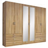 DREHTÜRENSCHRANK in Sonoma Eiche  - Alufarben/Sonoma Eiche, Basics, Glas/Holzwerkstoff (271/210/54cm) - Xora