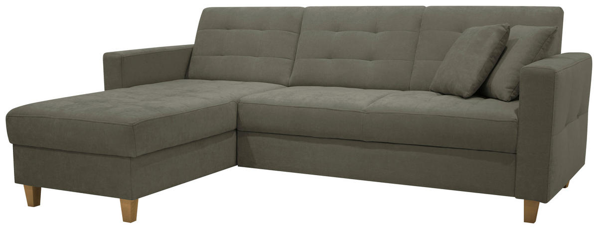 HÖRNSOFFA i chenille grön  - grön/naturfärgad, Design, trä/textil (160/231cm) - Livetastic