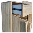 KOMMODE WABI  in 80/101/40 cm  - Eichefarben/Schwarz, Design, Holz/Holzwerkstoff (80/101/40cm) - Xora