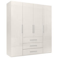 KLEIDERSCHRANK 196/219/59 cm,  in Kaschmir, 4-türig  - Kaschmir/Alufarben, KONVENTIONELL, Holzwerkstoff/Metall (196/219/59cm) - Carryhome