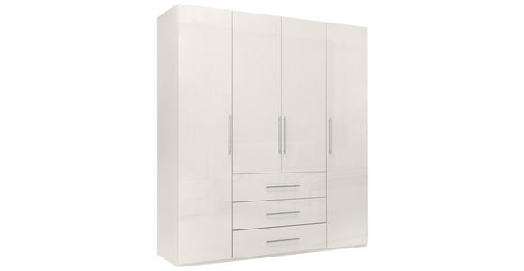 KLEIDERSCHRANK 196/219/59 cm,  in Kaschmir, 4-türig  - Kaschmir/Alufarben, KONVENTIONELL, Holzwerkstoff/Metall (196/219/59cm) - Carryhome