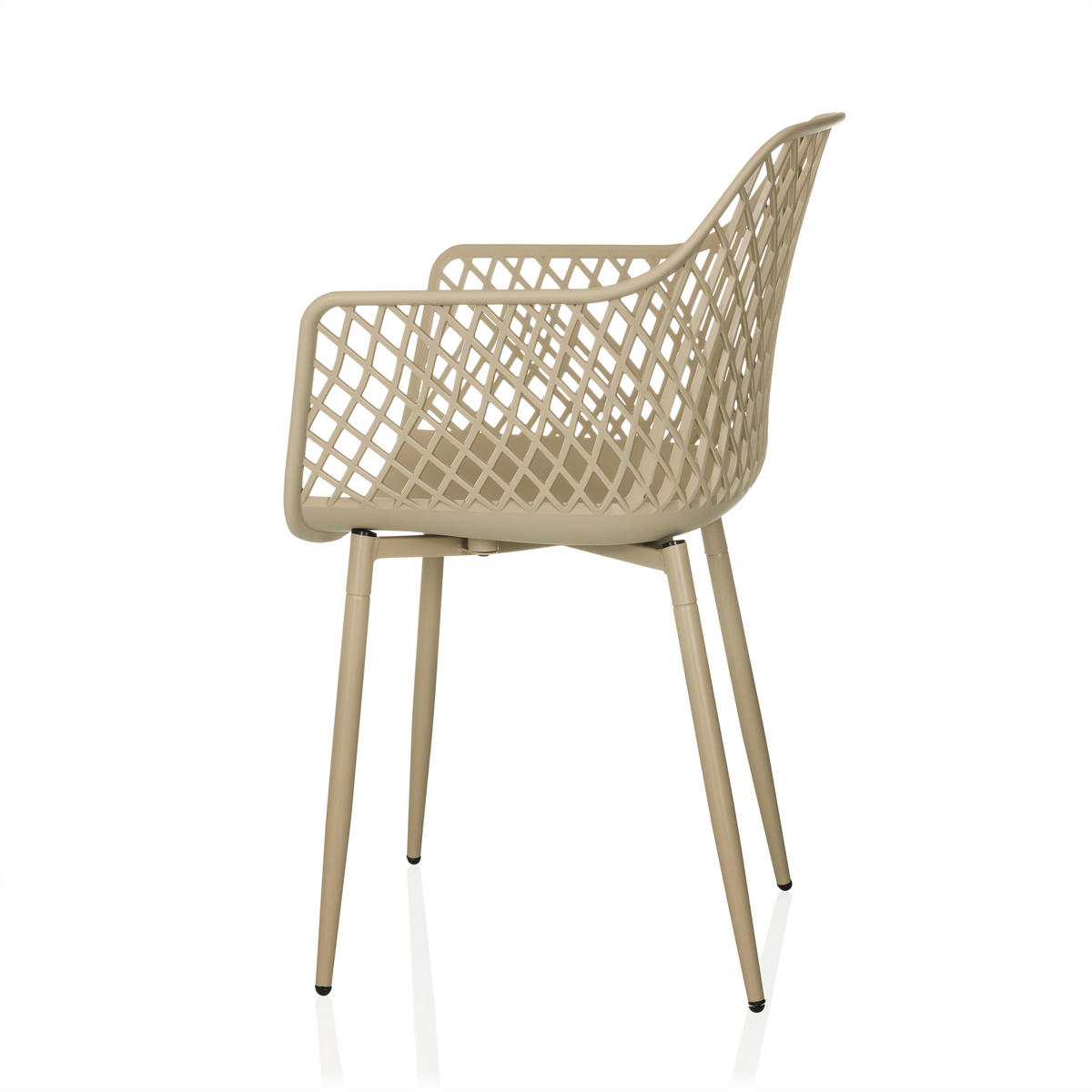 GARTENSTUHL Beige  - Beige, MODERN, Kunststoff/Metall (56/81/50cm) - MID.YOU