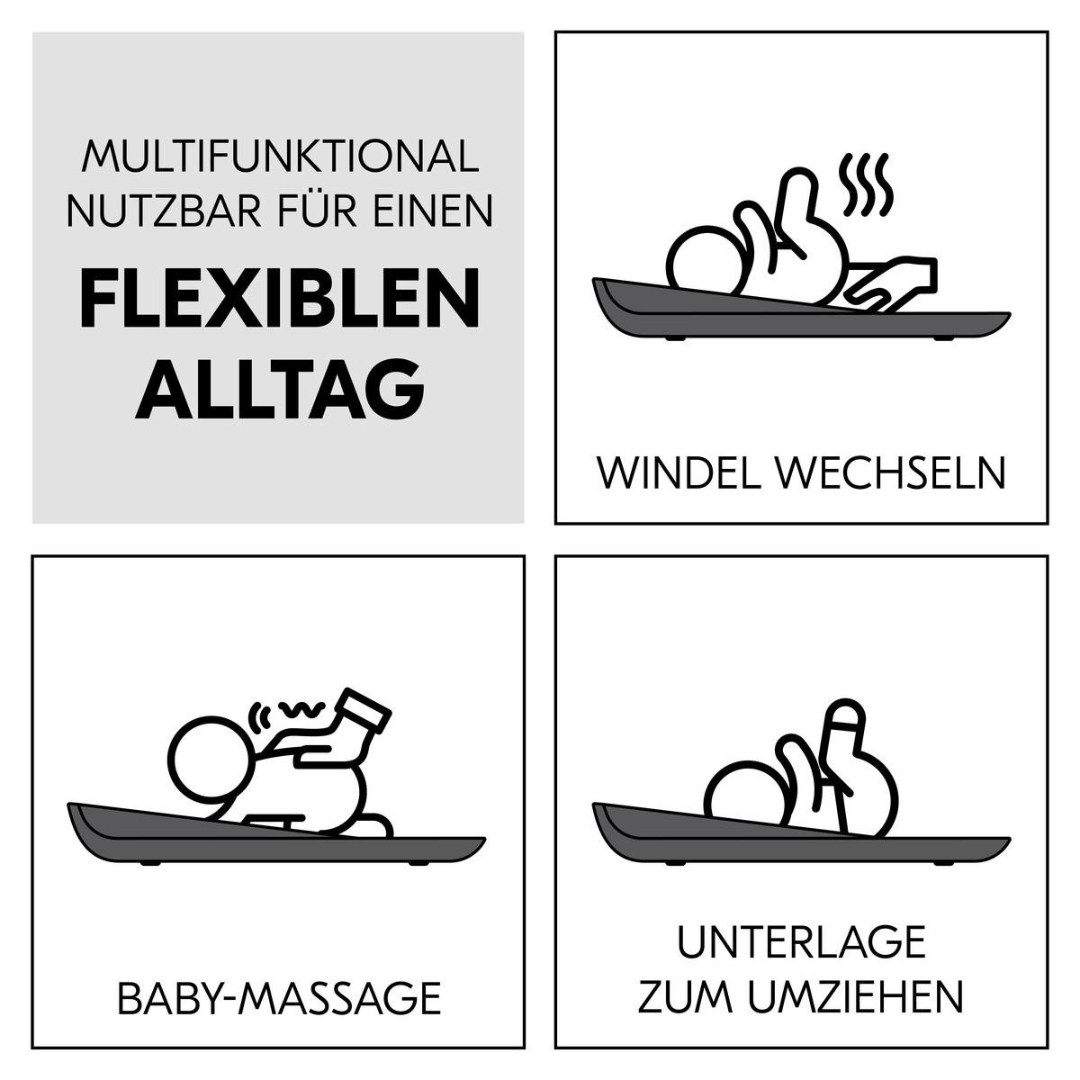 WICKELAUFLAGE   - Grau, Basics (50/10/70cm) - Hauck