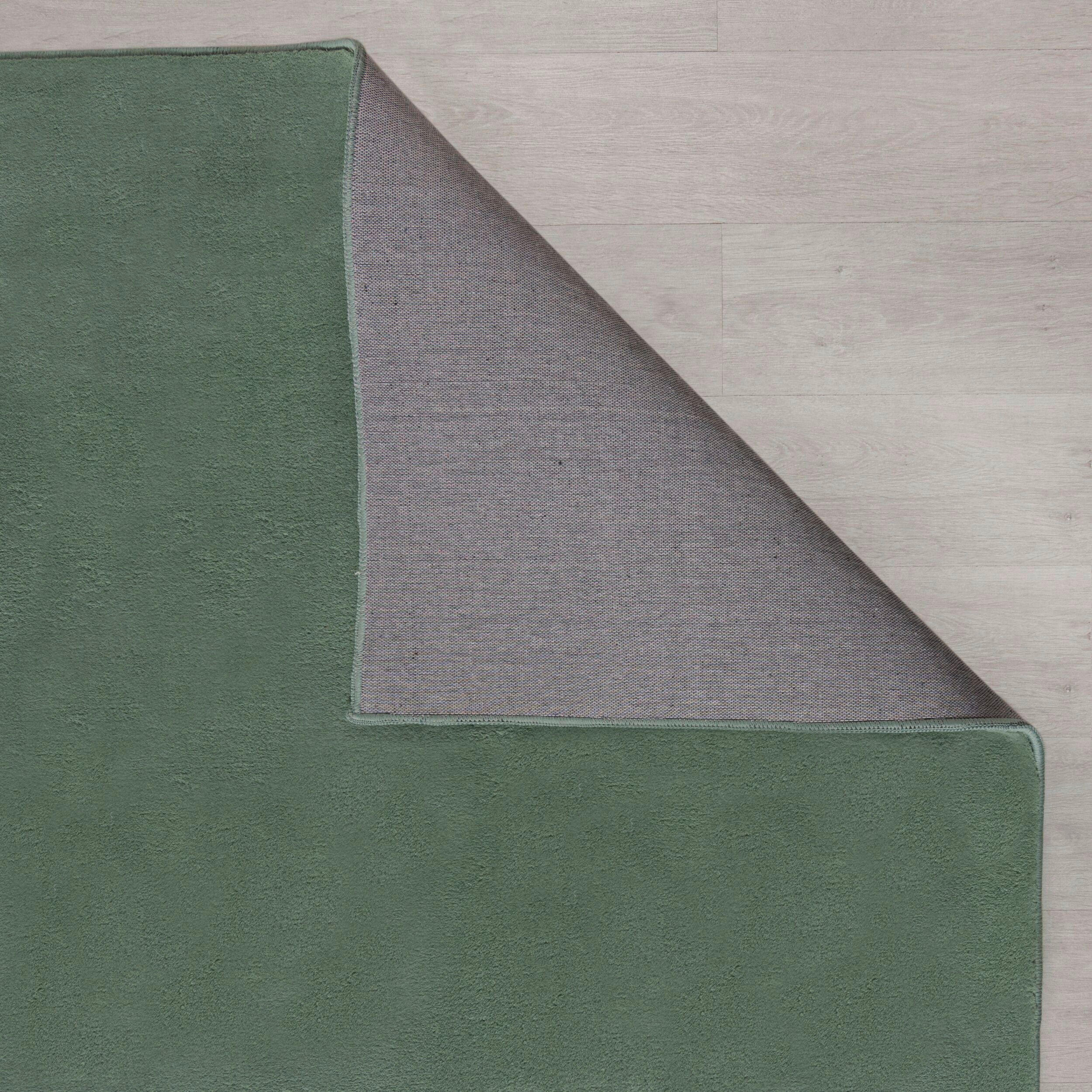 Thumbnail - Xora Webteppich Mellow, Grün, Textil, Uni, rechteckig, 120x170 cm, für Fußbodenheizung geeignet, in verschiedenen Größen...