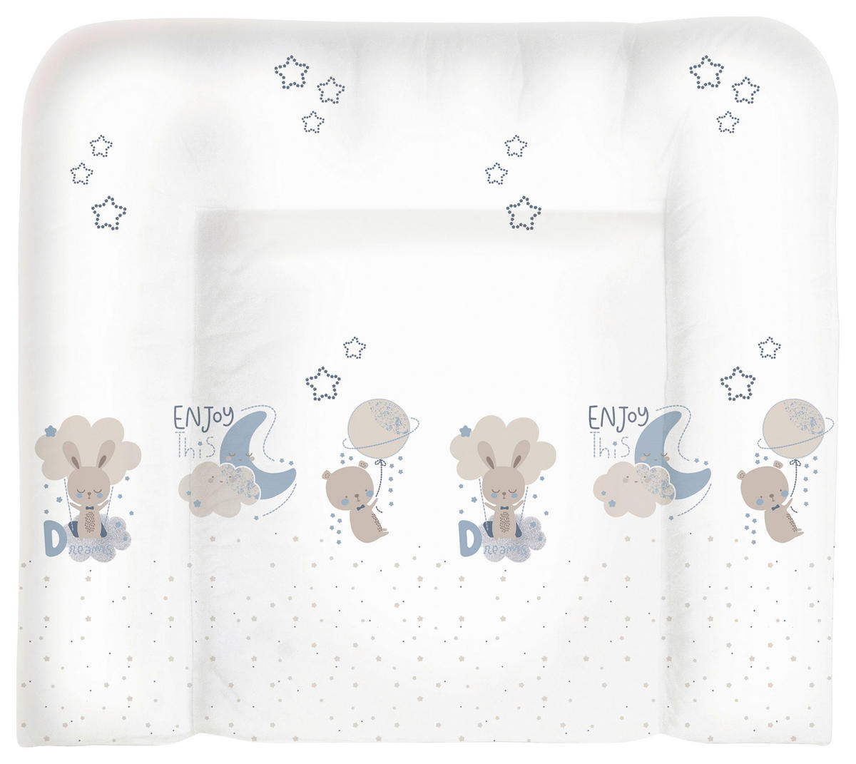 PODLOGA ZA PRESVLAČENJE  TIMMY BLUE  - bela, Osnovno, tekstil (85/75cm) - Avelia