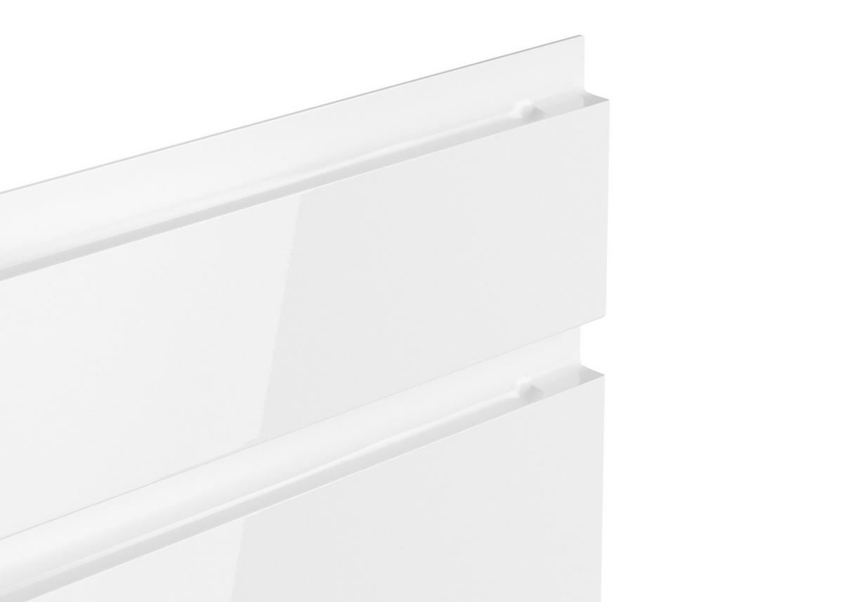 KÜCHENBLOCK 360 cm   in Grau, Weiss, Weiss Hochglanz  - Weiss Hochglanz/Weiss, Lifestyle, Holzwerkstoff (360cm) - Held